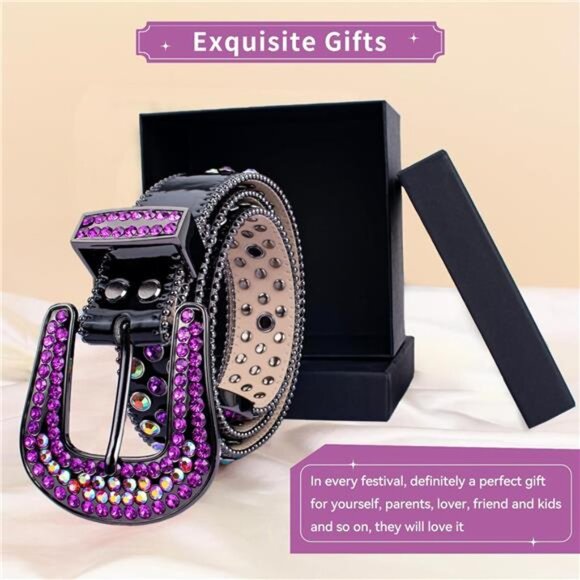TINIDI Luxury Strap Men Women Rhinestones Belt Western Bling Bling Crystal